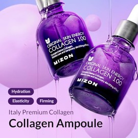 MIZON Suero Facial con Colágeno 30 ml - Serum Antiedad e Hidratante Coreano - Skincare Coreano con Acido Hialuronico para Piel Firme y Suave - Sérum F