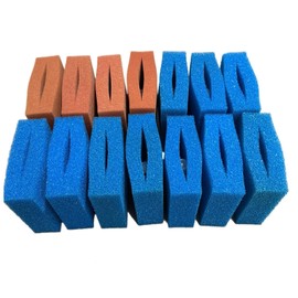 BioTec 5/10/30 Replacement Sponge Sets Suitable for Oase Biotec Pond Filter/Red and Blue Filter Sponges Slotted/Dimensions 25 x 25 x 8 cm/German Quality/Filter Sponge (Set Biotec 30 Oase)