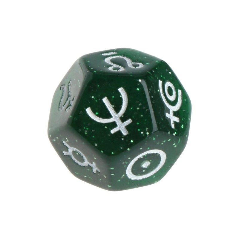 YUNAWU Multicolor 12 Sided Resin Dice Astrology Tarot Constellation Divination