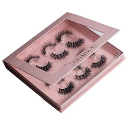 Arimika 3 Styles 6 Pairs Full Volume 3D Mink False Eyelashes, Beautiful Book Lashes A36D-03