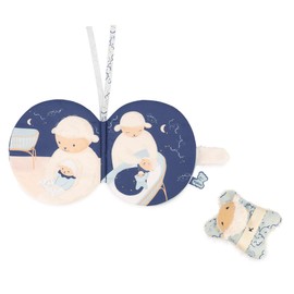 KALOO - Doux Sommeil - My Baby Picture Book - Baby Fabric Book + Sheep Comforter - For the Sleep Ritual - Telling a Story - 17 cm - From Birth, K221000