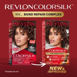 Revlon ColorSilk with Bond Repair Complex, Permanent Hair Color, 100% Gray Coverage, Ammonia Free Hair Dye, Vegan Keratin, 43 Medium Golden Brown (Pack of 3)