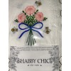 3 Shabby Chic Posey Flowers & Bees Cocktail Napkins decoupage