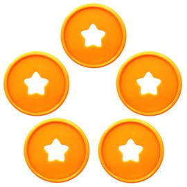 ITSYHPRO 33PCS 1.4inch/35MM Planner Discs for Discbound Notebook System Star Plastic Expander Disc Binding Accessories(Orange Star,1.4inch/35MM)