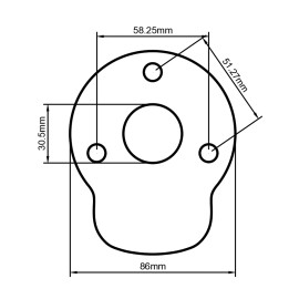 Sonor Force (3005) Compatible Bass Drum Mount Spacer, 3D Printed Black