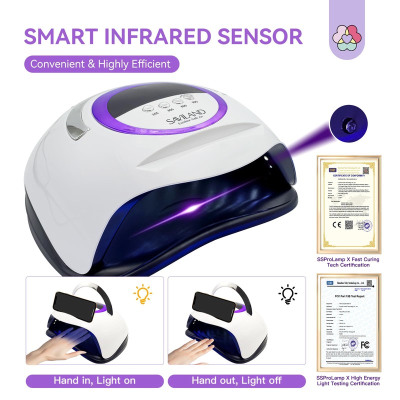 SAVILAND 300W Powerful U V Nail Lamp: Super Fast Curing