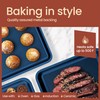 Diamond Bottom Cookie Sheet Set of 2, Nonstick Blue Carbon