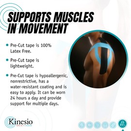 Kinesio Tape - Pre-Cut Shoulder Support - Optimized Athletic Tape Strips