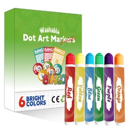 Bingo Dauber – Vibrant Marker for Bingo Games & Creative Art Projects-6 Colors Marker Daubers（20ml/each 120/total） – Perfect for Bingo Games– Bold Colors & Easy Application