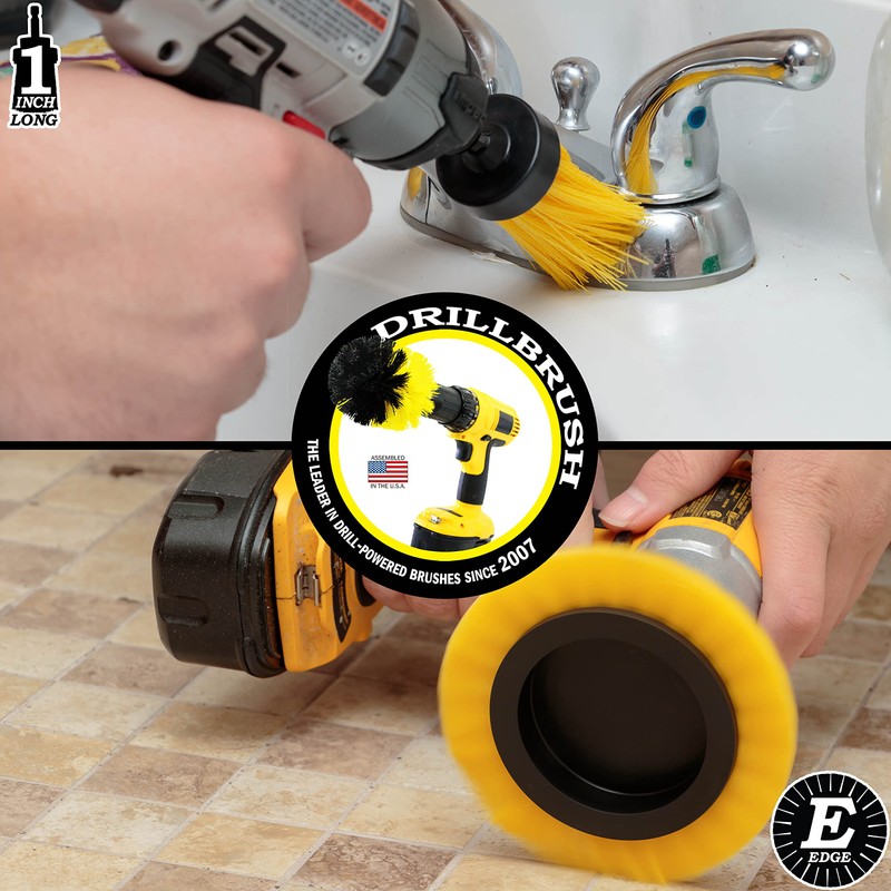 Tile and Grout Cleaning Drill Brush Set - 3 pack