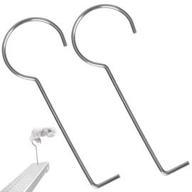 Alriedy Pack of 2 Shower Drain Lifting Hooks, Stainless Steel, Floor Drain Hooks, Drain Grille Puller, Drain Key, Lifting Hook for Kitchen, Bathroom, Shower Drain and Floor Drain Grille