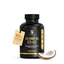 B Life Vitamina D3 400 UI + K2 con 320 Softgels. Alta absorsión. Aceite de Coco, Vitaminas D3 y K2. Ingredientes naturales. Coconut Oil D3 + K2.