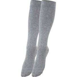 RS. Harmony Stützkniestrümpfe mit Kompression für lange Flug-reisen und Auto-fahrten sowie für's Büro, Thrombose Socken und Stützstrümpfe gegen geschwollene Beine, 1 Paar, silber, 39-42