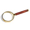 Leuchtturm 305535 Magnifying Glass with Handle and Glass Lens, Metallic