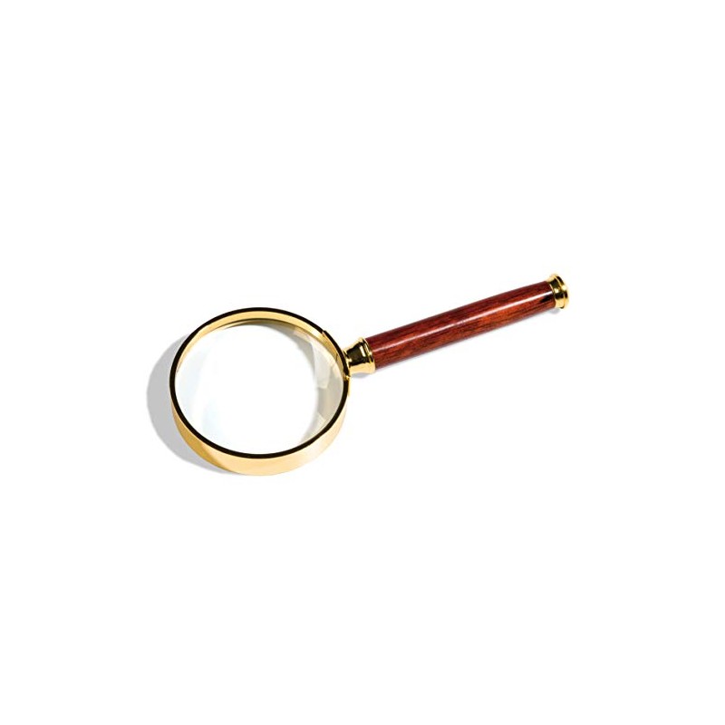 Leuchtturm 305535 Magnifying Glass with Handle and Glass Lens, Metallic