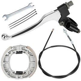 YOXUFA Mini Bike Brake Lever Kit Drum Brake Cable Shoes Replacement for Coleman CT200U CT200U-EX BT200X Baja Warrior Heat MB200 Massimo Axis M200 Predator 212 196cc 200cc Parts W/ 22mm 7/8" Handle