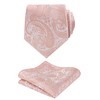 Alizeal Mens Classic Paisley Necktie with Pocket Square Handmade Floral
