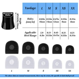 COMNICO 20 Pairs High Heel Protectors 5 Sizes High Heel Stoppers Noise Reducing Non-Slip Heel Tip Covers Heel Caps for Outdoor Weddings Stop Sinking at Grass Soft Mud Gravel Bricks Cracks