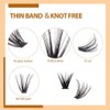 FANDIQ Individual Eyelashes 224PCS Natural Cluster Lashes D Curl Lashes