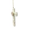 BANBERRY DESIGNS Inspirational Cross - Porcelain with Message Printed on