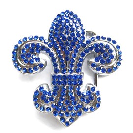 Urban Backwoods Fleur-De-Lis II Belt Buckle for Interchangeable Belt Buckle, blue
