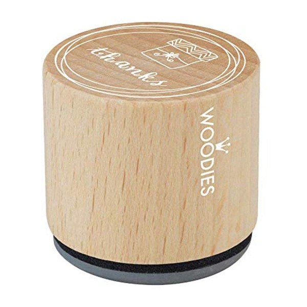 WOODIES® Thank You Themed Stamp "Thanks", 1-3/16" Impression