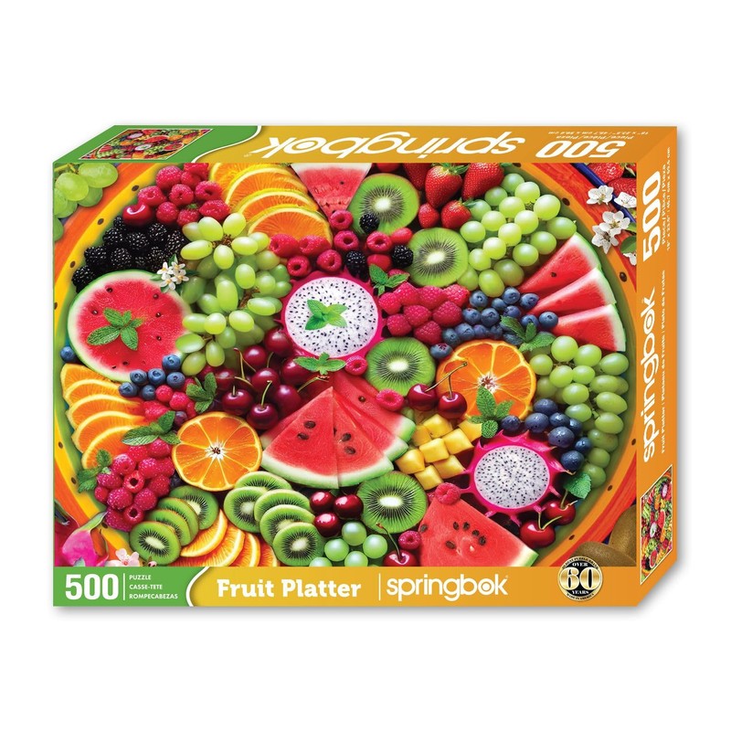 Springbok Fruit Platter 500 Piece Puzzle for Adults- Featuring a