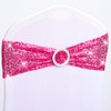 Babenest 10pcs Sequin Chair Sashes with Buckle Slider, One-Sided Sequins