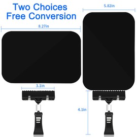 Mlici Black Plastic Chalkboard Clips, 4 Pack Pop Clips-on Style Sign Holder for Liquid Chalk Marker, Food Label Display Rotating Chalkboard Signs Table Clip for Price Tag Supermarket Shelf Merchandise