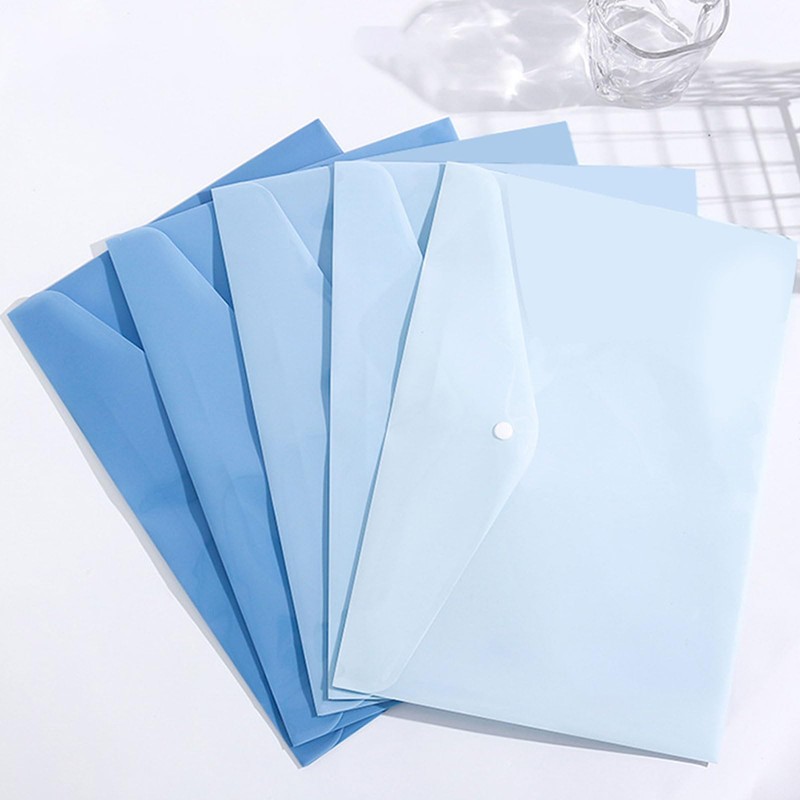 Large Capacity File Folder Button Closure Water Document Pouches Letter