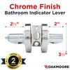 Commercial Door Handle Bathroom Door Lock in Chrome | Vacant