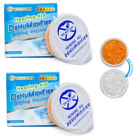 Wisesorb 2 Pieces Hearing Aid Dryer, Hearing Aid Dryer Capsules Bricks, Hearing Aid Accessories