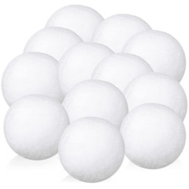 UNOLIGA Artificial Snowballs, Indoor Snowball Fight, 12 Pieces, 7 cm White Snowballs for Christmas Decoration, Winter Decoration