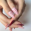 10 Pcs Press on Nails Medium Almond Fake Nails, 3D