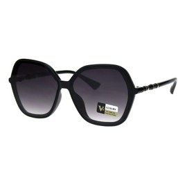 SA106 Womens Designer Fashion Plastic Jewel Hinge Butterfly Sunglasses Gradient Black