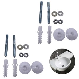 XingCRYao Bathroom Basin Sink Wall Mounting Kit, 2 Sets, Screws, Bolts, Washers, Plugs