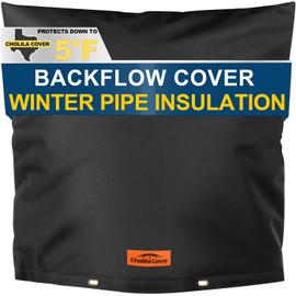 Cholila Cover Backflow Preventer Cover Insulated with Thicker 7 Layers Fabric, 24" W x 24" H Backflow Cover with Aluminum Foil Layer for Winter Pipe Freeze Protection, Backflow Insulation Cover
