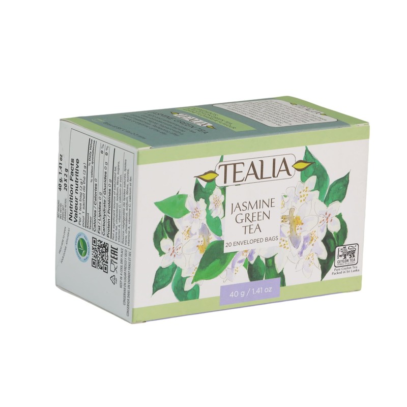 Tealia Premium Jasmine Green Tea – Light & Aromatic, Naturally