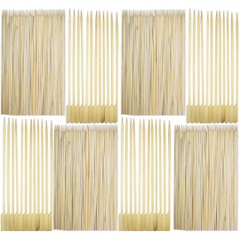 Black Duck Brand Set of 248 Total Skewers - Paddle and Straight Styles - Durable Bamboo BBQ Skewers - Great for Cooking Meats and Veggies as Well as Crafts