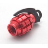 4 x valve caps, hand grenade, colour: red, valve cap,