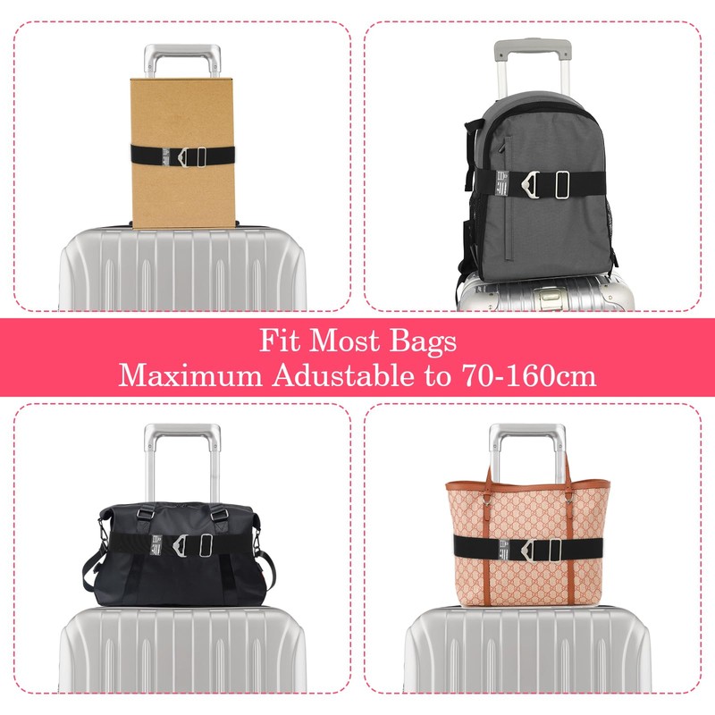 2-in-1 Luggage Straps Travel Belt for Carry On Bag, Elastic