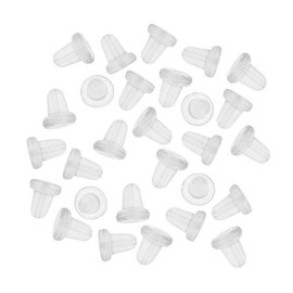 X10 earrings plastic rubber plug stud stoppers findings post back backs backing