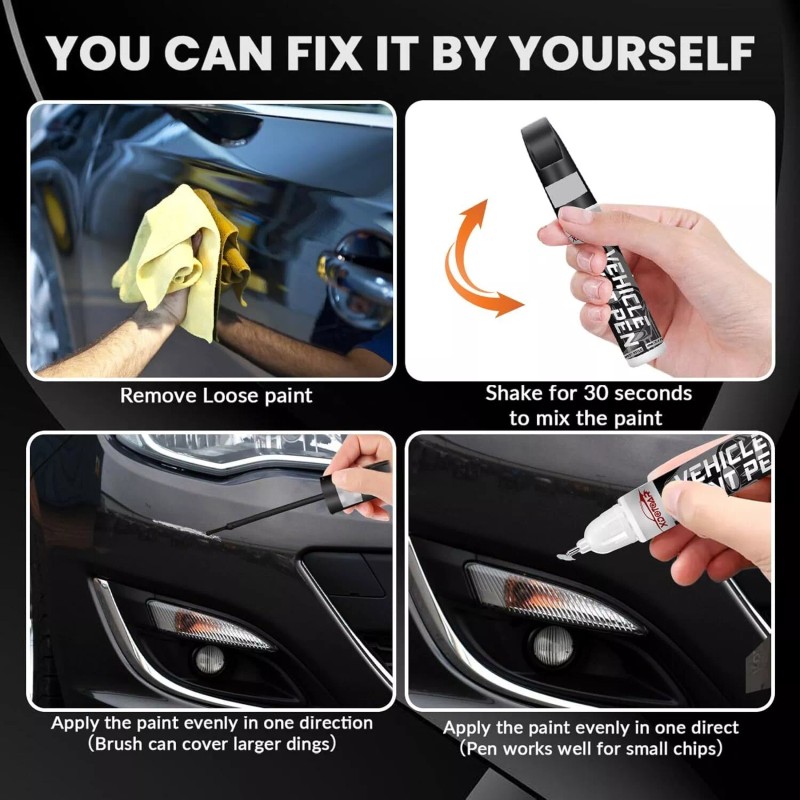 xdotoar Matte Black Wheel Rim Touch Up Paint Repair Kit