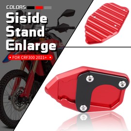 BAIONE Kickstand Extension Pad Replacement for Honda CRF300L CRF 300L Rally 2021 2022 Motorcycle Side Stand Foot Enlarger Plate Extender (Red)