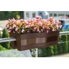 Ridge Rail Long Rectangular Flower Pot, Indoor/Outdoor Hanging Rail Planter