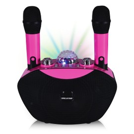 Singsation Karaoke Machine, 5.0 Bluetooth Portable Home System for Kids and Adults, 2 Wireless Microphones, Awesome Sounds Affects & Disco Light Shows, Light FX, Sound FX, Echo FX, USB and Micro SD