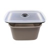 Air Storage Container with Vacuum Function Brown 1800 ml