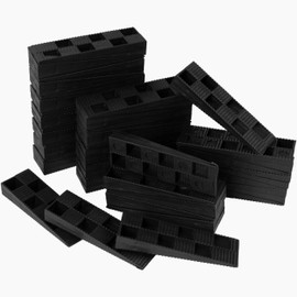 Repa Market Ridged Plastic Building Wedges - Shims for Leveling - 3.74" x 1.18" Inch/Pack of 40 - Construction Spacers - Leveler Wobble Shim for Home Improvement - Leveling Floor, Furniture, Window