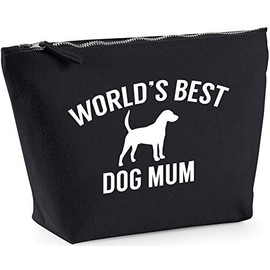 Hippowarehouse World's best dog mum printed make up cosmetic wash bag 18x19x9cm