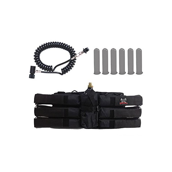 Maddog Sports 6+1 Paintball Harness w/Pods & Standard Remote Coil
